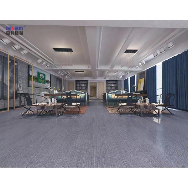 Dark Grey Carpet Vinyl Flooring Waterproof 4mm Click Stone Plastic Composite For Office Greenpy SY-C1012