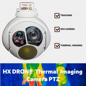 China 360° ​Gyro Stabilized 640X512 Thermal Drone Cameras 30X Tracking Zoom UAV Infrared Camera HXTS02 wholesale