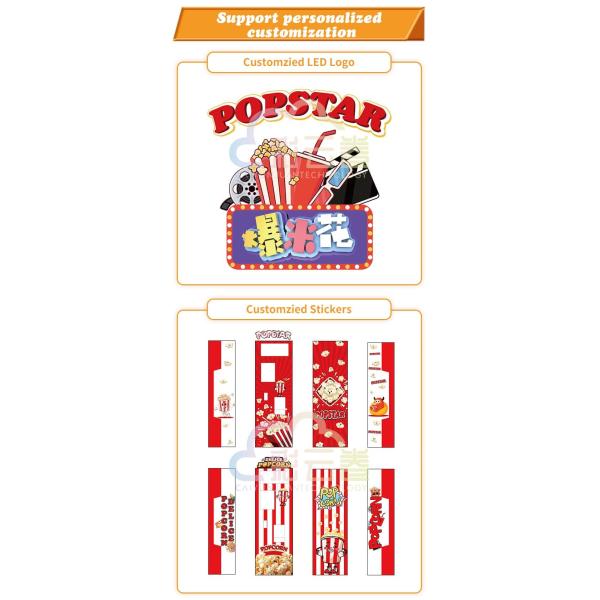 5.6Kg Capacity Automatic Popcorn Dispenser Stainless Steel With LCD Display