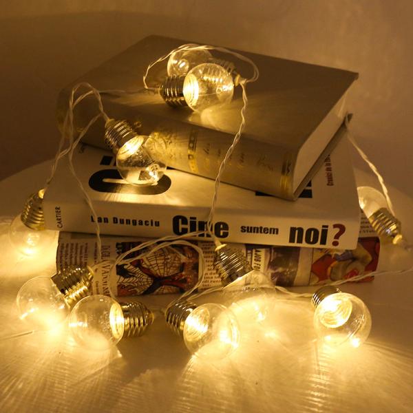 Battery LED string light Outdoor Warm White Fairy Lights Garland G50 Bulbs Garden Patio Wedding Christmas Decoration Lighting