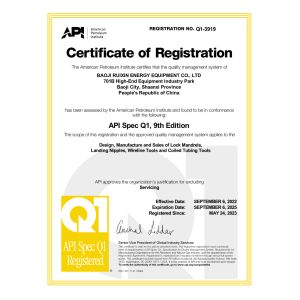 Ruixin Energy Equipment Certifications