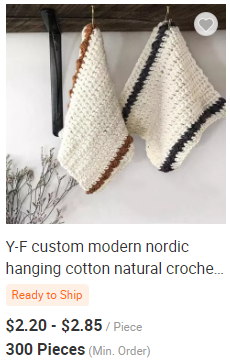 Y-F Grey Cotton Washcloth Crochet Natural Cotton Wash Cloth Face Cloth Dish Cloth Cotton Towel Gift for Mom