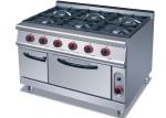 Commercial Cooking Lines , Free Standing 4 / 6 American Burners Gas Range With
