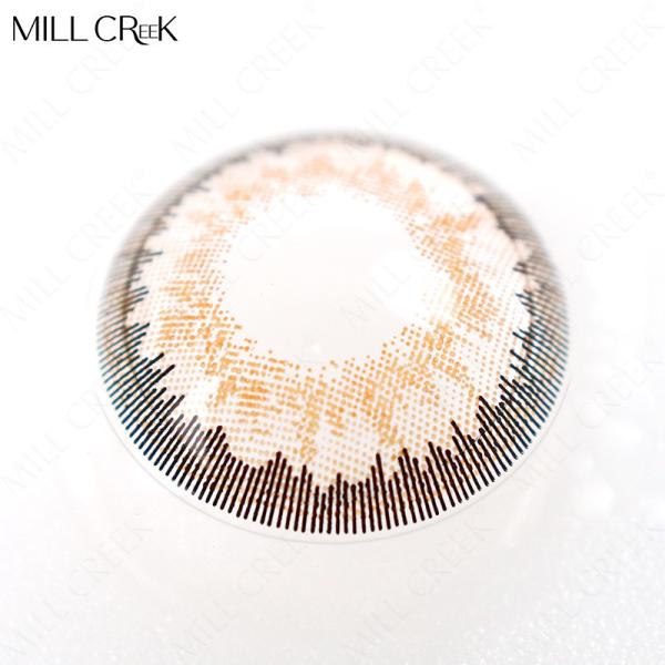 Natural Looking Dusky Brown Contact Lens Realistic Hazel Contacts 14.5