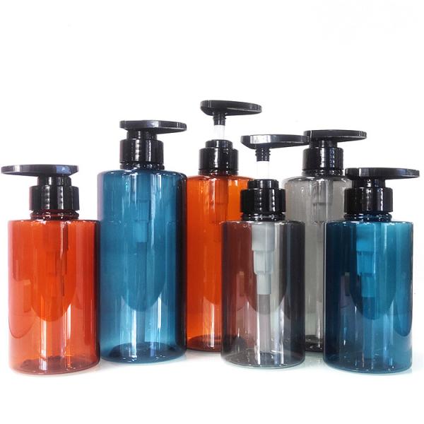 300ml 500ml Pet Cosmetic Pump Bottle For Shampoo Conditioner