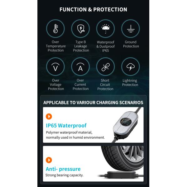 OEM/ODM AC 32A Type 1 Charging Station Fast EV Home Charger 7.68KW