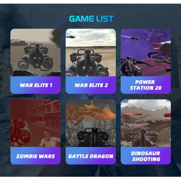 VR Gun Gatling Simulator Virtual Reality Game Centre Shopping Mall Rental Business