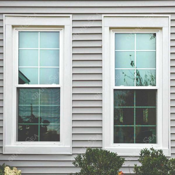 Hurricane Impact Aluminium Single Hung Windows for House Tempered Glass Double Glazed Double Hung Windows
