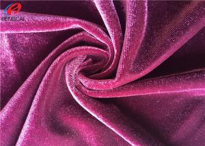 China Super Soft Polyester Spandex Velvet Fabric , Elastic Korean Fabric Eco - Friendly wholesale