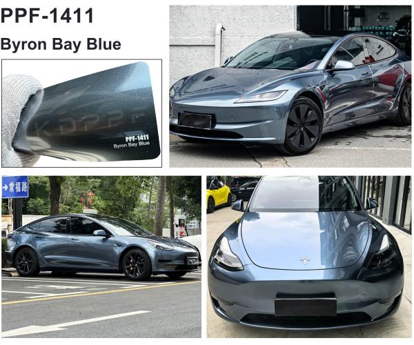 Quality Byron Bay Blue Transparency Self Healing Paint Protection Vinyl for sale