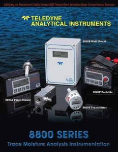 China 8800p Al2O3 Trace Teledyne Analytical Instruments Gas Moisture Analyzer wholesale