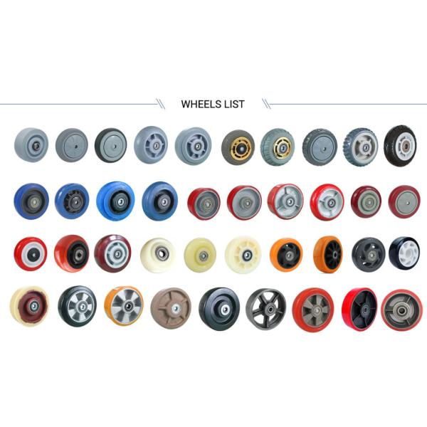 3 4 5 Inch Best Service Caster Wheels Swivel Plate Casters on Red PVC Polyurethane Wheels