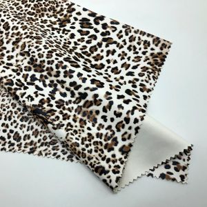 China Versatile Soft PU Synthetic Leather Leopard Print Elastic Bottom wholesale