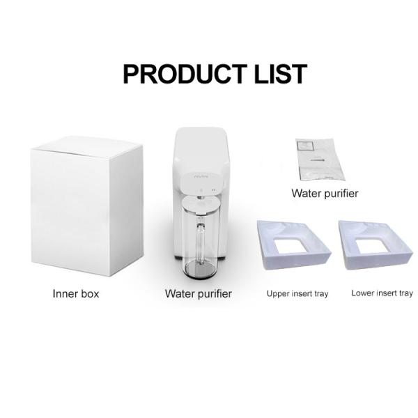 White Reverse Osmosis Countertop Ro Water Purifier With Removable Kettle