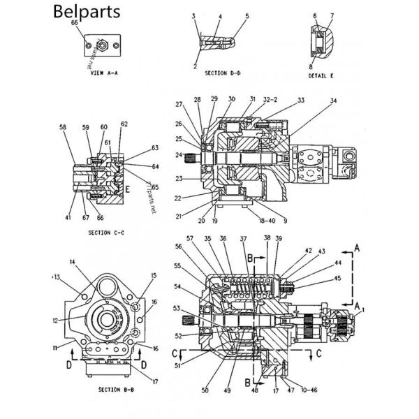 PVC90 PVC90R Excavator Hydraulic Pump E307 E307D 1020783 Main Pump