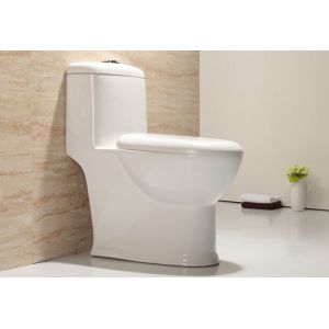 White Ceramic One Piece Toilet with Dual Flush 3L/6L