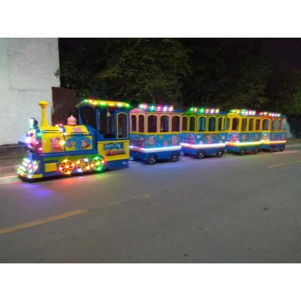 Amusement Park Kids Arcade Machine Electric Trackless Train Rides On Car