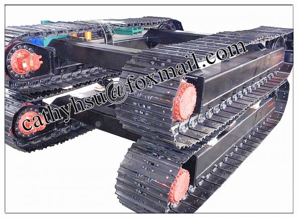 Steel track undercarriage, Steel track frame, steel track chassis, steel track system, steel crawlerundercarriage, steel tracked undercarriage, drilling rig steel track undercarriage, crusher steel trackundercarriage, excavator track undercarriage