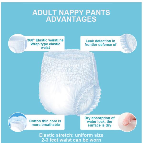 High Absorbency Disposable Adult Nappy Pants For Incontinence People