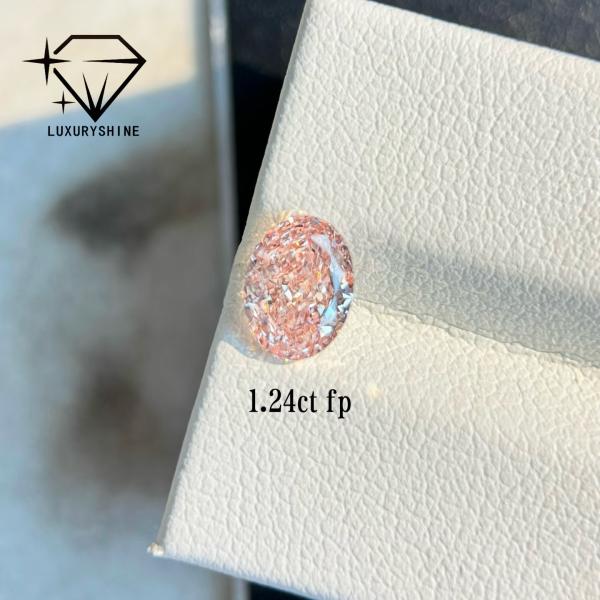 LuxuryShine 1-10CT Fancy pink Oval Lab Grown Diamond VVS-VS Loose Diamonds Customized jewelry with IGI Certificate