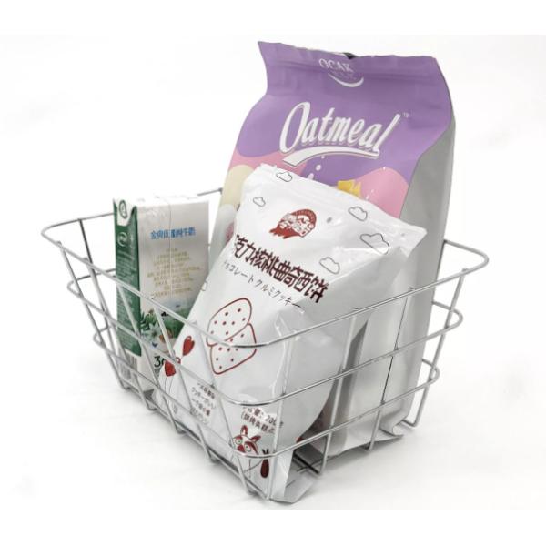 Black Metal 2.5mm Wire Mesh Storage Baskets Kitchen Bathroom Living Room