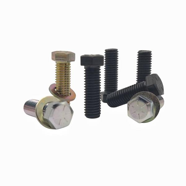 Quality 304 Stainless Steel External Hexagon Screw Plated With Environmental Protection Color Zinc Full Thread Hexagon Head Bolt for sale