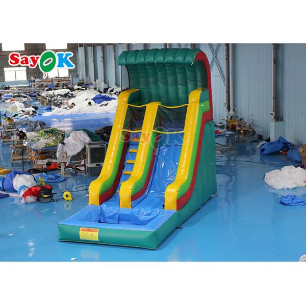 Wet Dry Inflatable Slide Anti Ruptured Commercial Inflatable Water Slide Pool Two PVC Coated Sides