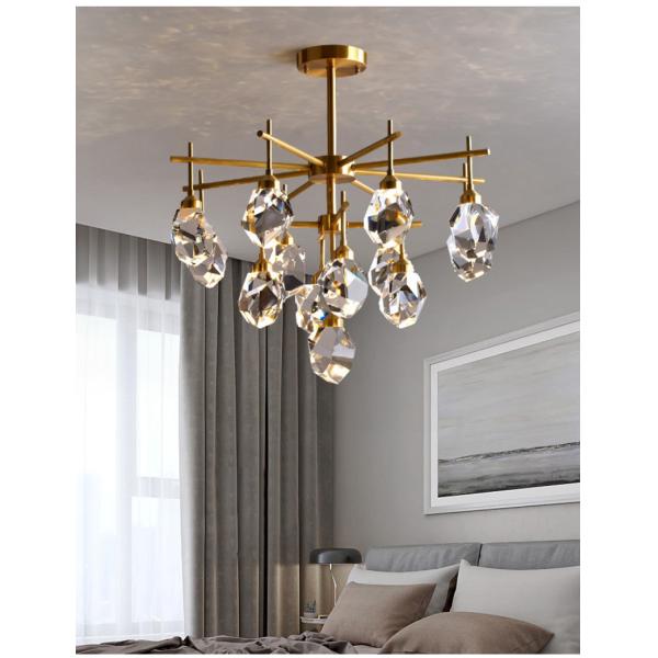 Modern Diamond Crystal Chandelier In Living Room minimalist chandelier(WH-CY-193)