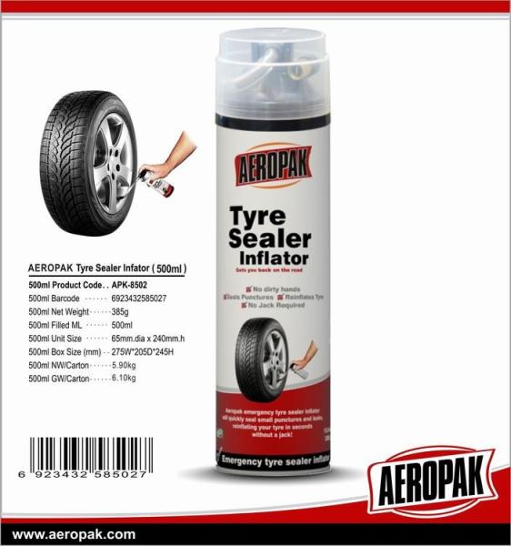 Quality Aeropak Bike Tire Sealer And Inflator 500ml Emergency Portable Tire Repair for sale