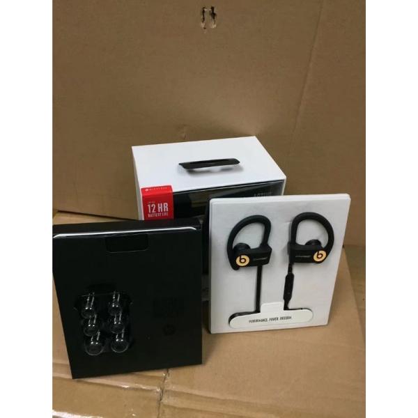 New Powerbeats3 Wireless Sports Bluetooth Earphones by Beats by Dr.Dre Trophy Gold Special Edition With RemoteTalk come