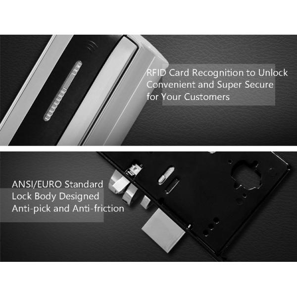 Electronic Key Card Room Door Locks For Smart Hotel Door Lock System