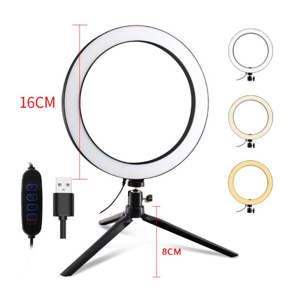 Quality Desktop Tripod Stand 2 In 1 24cm Ring Supplementary Lamp for sale