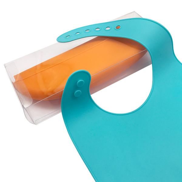 Waterproof Foldable Silicone Bucket Bib Easy Carry FDA Certified Silicone