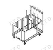 Quality KUTED Transport Trolley for Laser Mark Automatic Loading/Unloading 1150Lx730Wx1020H mm Size and Square Tube SUS201 for sale