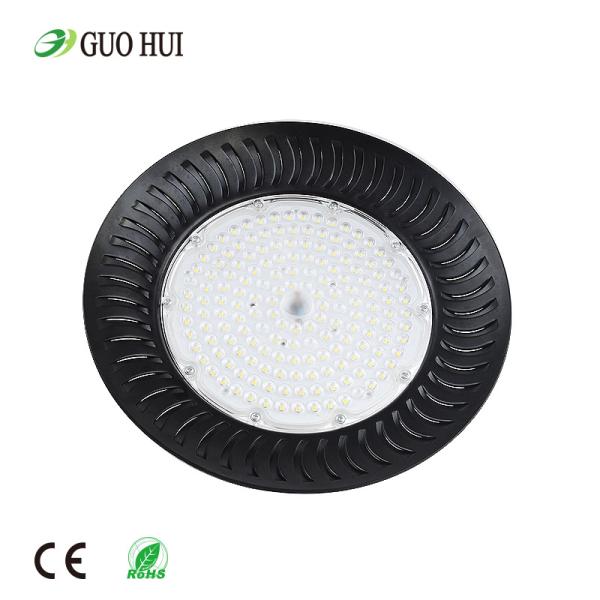 Ultra - Slim LED UFO High Bay Light , 6500K Round LED High Bay With 90 Degree Angle