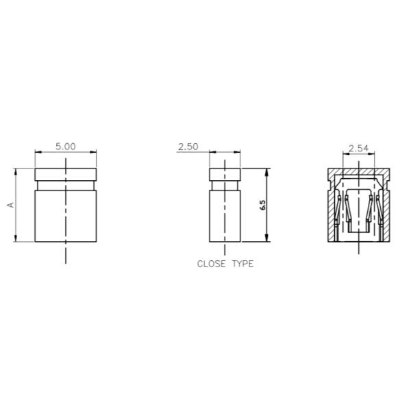 High Precision 2.54mm Colorful Jumper Header Connectors Close Type Gold Plating