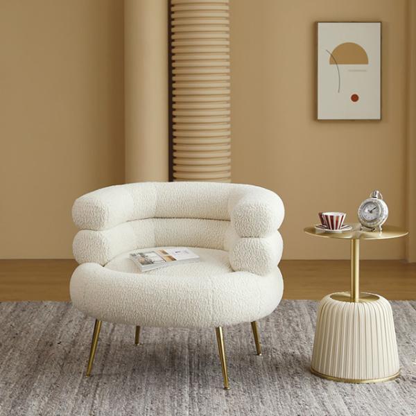 Fabric Leisure Chair Modern Ins Designer Single White Sofa Chair