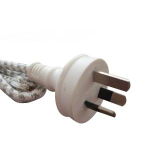 China Australian power cables, Cotton braided power cable, steam iron input power supply cord wholesale