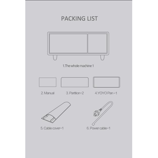 2024 Smart Coffee Table Mini Wireless Charging Dual Door Refrigerator for Living Room Furniture