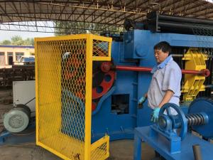 China Galvanized And Pvc Coated Gabion Mesh Machine , Hexagonal Wire Netting Machine wholesale
