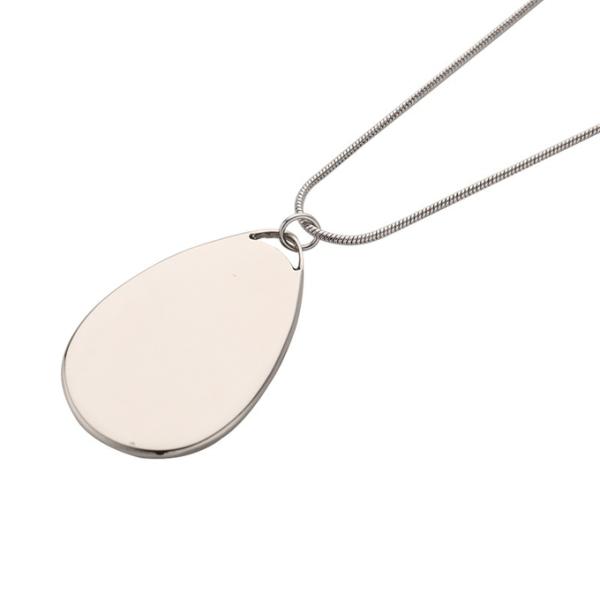Custom Picture Necklace Teardrop Shape Metal Necklace DIY Sublimation Necklace Blanks