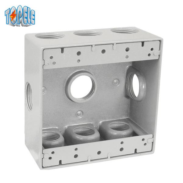 China Two Gang Aluminum 4x4 Waterproof Electrical Outlet Box on sale