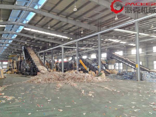 Quality 5-8 M3/Hour Plastic PET Bottle Recycling Machine Full Automatic With Dewatering Drying for sale
