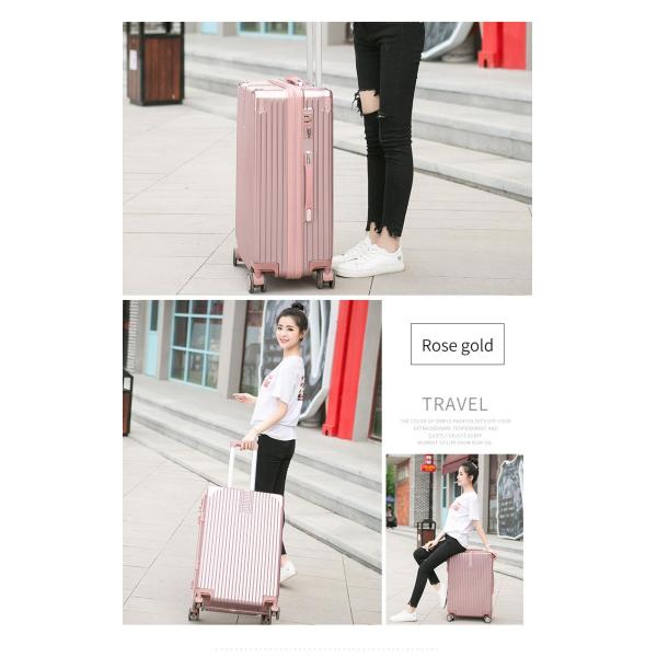 26-inch aluminum frame trolley case with universal wheels, 24-inch check-in case, double luggage and cosmetic caseLuggage box, female trolley box