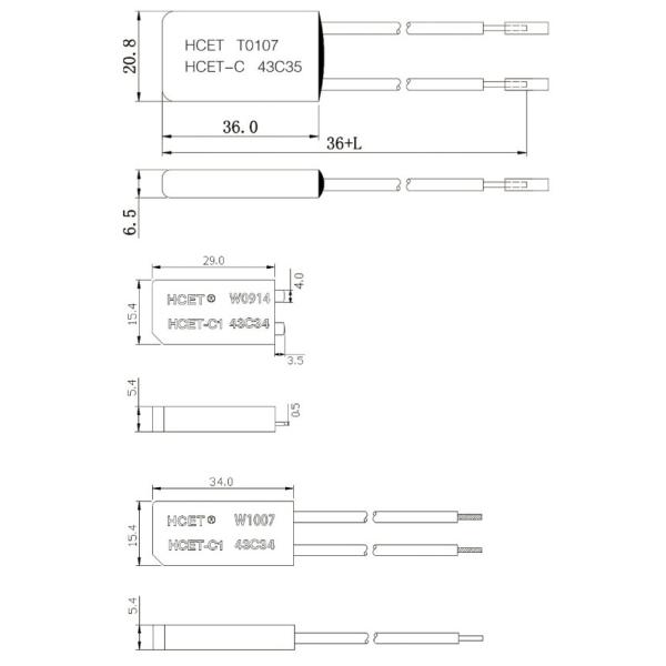 OEM HCET-C Adjustable Bimetal Thermostat Switch Temperature Control For Electric Floor Heating