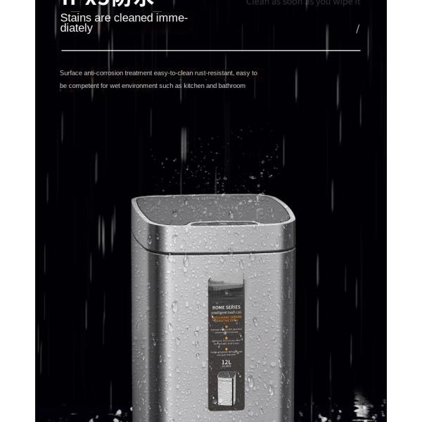 Living Room High-end Light Luxury Modern Induction Toilet with Cover Simple Smart Household Trash Can