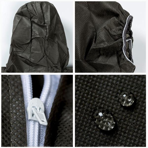 Pp Non Woven Construction Dust Proof Agriculture Disposable Coverall Breathable Black
