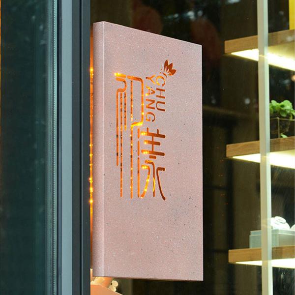 Hollow Out Light Box Wall Hanging Stainless Steel Billboard Outdoor Ultra-Thin Door Head Double-Sided Led Illuminated Sign