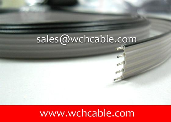 Quality UL21016 XLPE Flat Ribbon Cable Irradiated PE Pitch 2.0MM, 2.54MM 105C 300V for sale