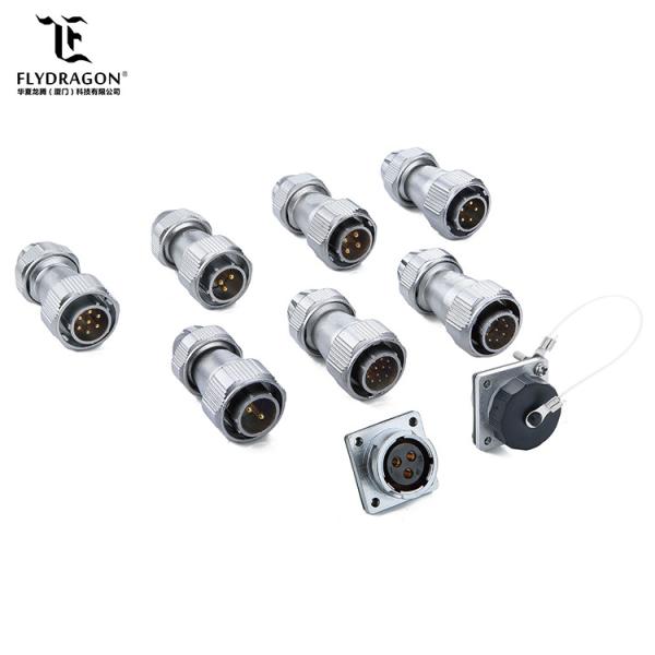 7pin power connector circular connector male to female power connector with panel mounting installation
